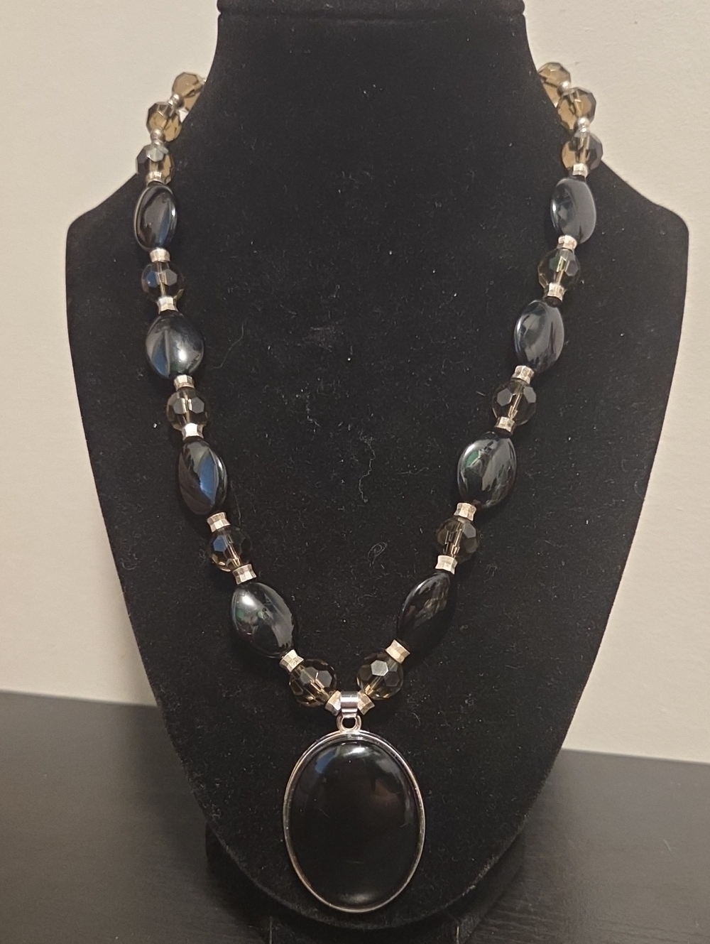 Black Onyx Beaded Necklace
